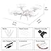 Beebeerun WiFi FPV Quadcopter Drone with Camera Live Video 2.4GHz Headless Mode Altitude Hold One-Key Function VR Headset-Compatible Gravity Induction Damage Resistance (White Drones with Camera)