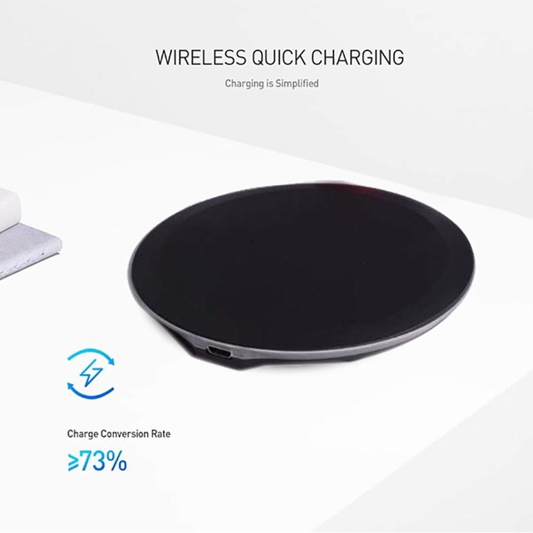 Junio1 Pratico Caricabatterie Wireless per Telefono da casa Portatile da Viaggio Portatile Caricabatterie a induzione