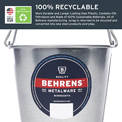 Behrens Galvanized Steel Utility Pail, 2Quart, Silver Pricepulse