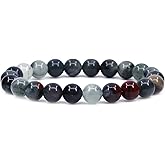 Keleny Gem Semi Precious Gemstones 8mm Round Beads Crystal Stretch Bracelet 7 Inch Unisex