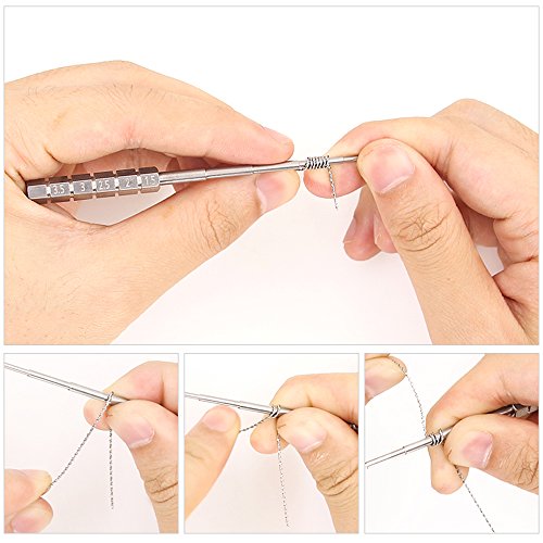 VEEAPE DIY Tool Kit, Ceramics Tweezers/Coil Set/Plier/Coil Brush/Folding Scissors/Cross-Screwdriver/Flathead Screwdriver with a Zipper Bag - Thumbnail 4