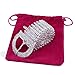 FUMUD 9 Rows Rhinestone Crystal Waistband Belts Silver Plated Fashion Accessory for Women