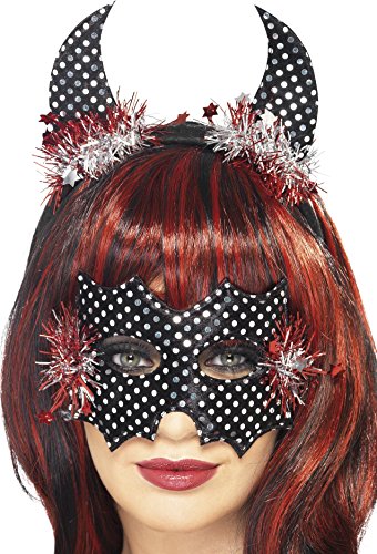 Smiffys Women's Devildina Mask and Horns Set