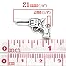 Housweety 50PCs Charm Pendants Gun Shape Silver Tone 21mmx11mm(7/8