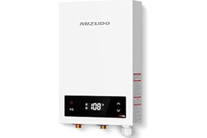 Tankless Water Heater Electric, MIZUDO 14KW 240Volt Instant Hot Water Heater, with LED Digital Display, Touch, Self Modulating, Save Space, Energy Saving
