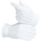 Cielasis Cotton Gloves Men Costume Stitched Uniform Gloves | Coin &amp; Jewelry Inspection, Police &amp; Guard Use, Uniform Style, Stitched Design, Men's Costume Gloves