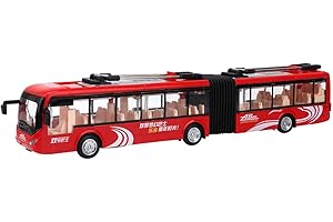 School Bus Toy, City Bus Toy Toys Gift Bus Model Toy, Plastic&Metal for Children for Toddlers(red)