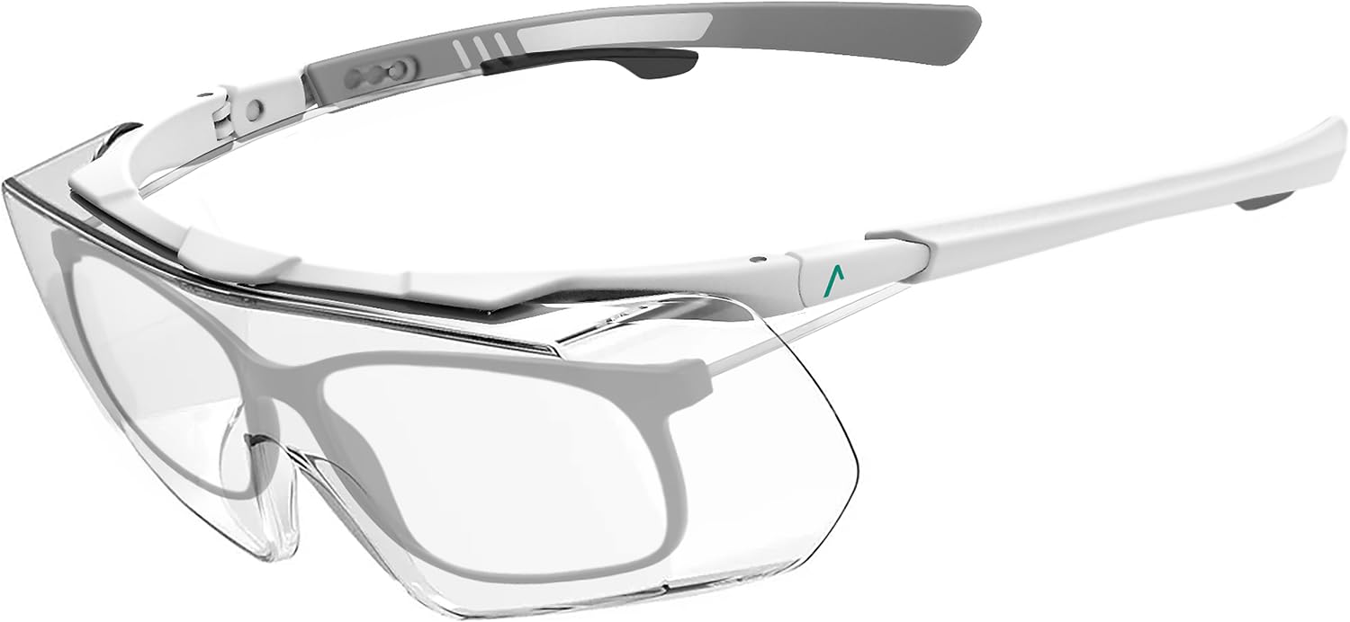 ACE Evo OTG Work goggles for spectacle wearers - over safety goggles for work - construction, craft & industry - EN 166 - White