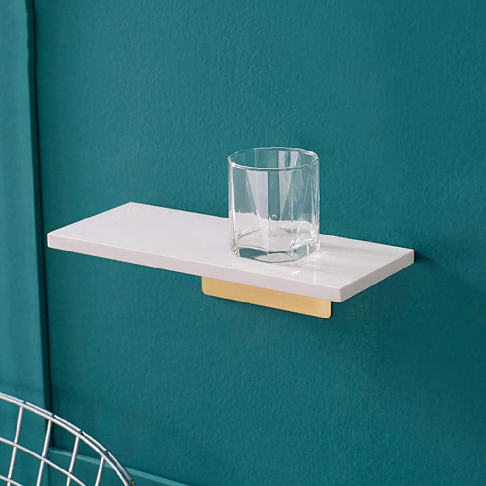 Marble Floating Shelves Brass Bracket 