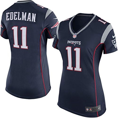 Patriots 11# Edelman Breathable Womens New England football Game jersey Medium