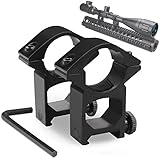 Modkin Weaver Scope Rings, Rifle Scope Mount High Profile Scope Mounts for Picatinny/Weaver Rail (1 inch, Set of 2)