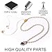 Fashion Bluetooth Necklace Headphones Wireless Waterproof Earphones with Mic & Volume Control Stereo Noise Cancelling Sports Earbuds (GOLD-line Style)