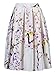 Choies White Sakura Skater Skirt with Pleat