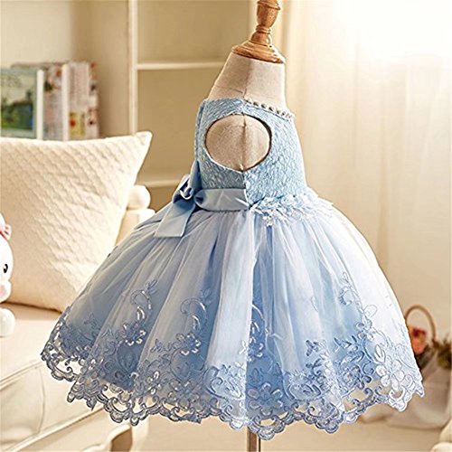 ZAH Girl Party Dress Kids Ruffles Lace Party Wedding Dresses 2T-10Years(Blue,8-9Y)