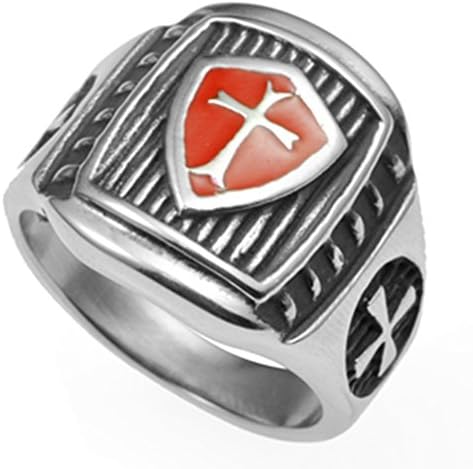 Stainless Steel Crusader Cross Ring (12)