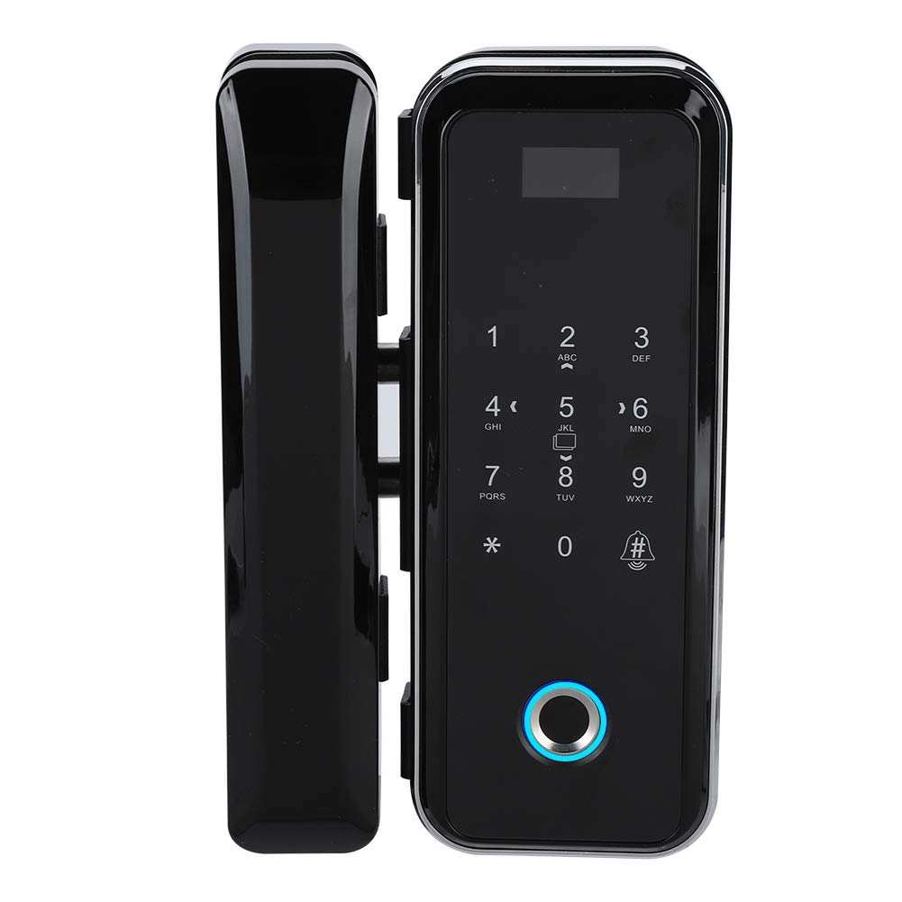 Diyeeni Fingerprint Lock Host,Glass Door Smart Fingerprint Password Lock Remote Access Control System Door Lock for Home Office Glass