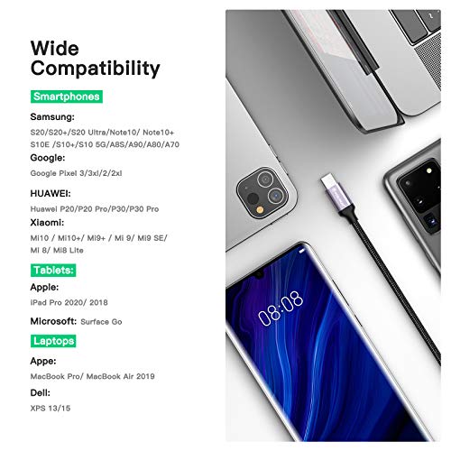 Posugear Hoofdtelefoonadapter, USB C hoofdtelefoonadapter, USB C naar 3,5 mm jack-adapter, microfoon voor Samsung S20… - Afbeelding 4