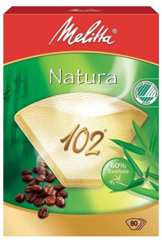 80 x Filtertüten / Kaffee Melitta 102"Natura" (60% natürlicher Bambus-Aromazonen-Filter/3)
