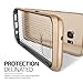 Galaxy S7 Edge Case, VRS Design [Triple Mixx][Shine Gold] - [Clear Cover][Drop Protection][Slim Fit] For Samsung S7 Edge