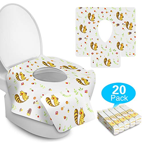 Disposable Toilet Seat Covers, Rquite Large Potty Full Cover, Portable Individually Wrapped No Slip Perfect for Travel, Home Use, Toddler Potty Training, The Pregnant, Kids and Adults(20 Packs)  - Thumbnail 7