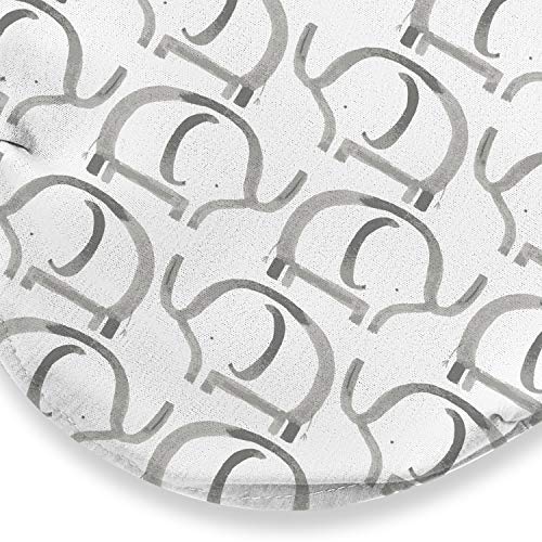 SwaddleMe Luxe Easy Change Swaddle, Ellie Elephant/Triangle Grey, Small/Medium (03 Months