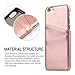 iPhone 6 Card Case - SOWOKO iPhone 6S Slim Leather Wallet Case Credit Card Slots ID Holder Phone Protection Cover for Apple iPhone 6/6S 4.7 inch (Rose Gold)