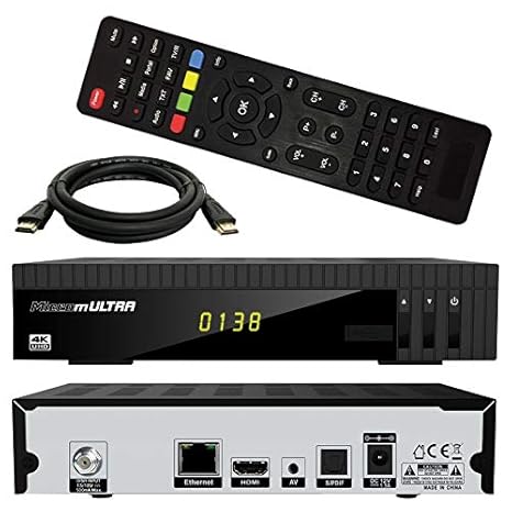 Micro mULTRA digitaler 4K UHD SAT Receiver inkl. HDMI Kabel (4K UHD, HDTV, DVB-S2, HDMI 2.0a, 2160p, 1080p, LAN, USB 3.0 Medi