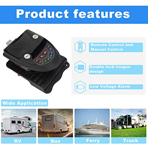 OPL5 RV keyless Entry Door Lock with Deadbolt Backlit,Wireless 20M/65FT Remote Fobs Control