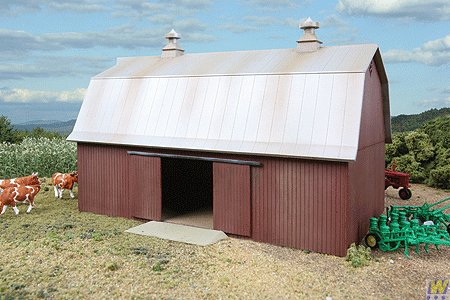 Walthers Cornerstone  Rural USA - Meadowhead Barn Plastic Kit