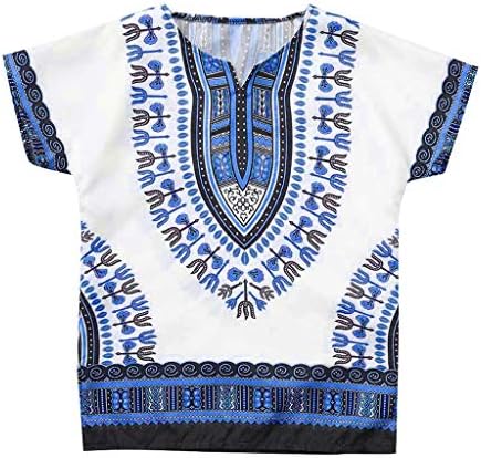 Boy Girl Kids Baby Unisex Bright African Colour Child Dashiki T Shirt Tee Tops