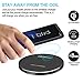 UGpine Type C Wireless Charger,Qi Wireless Charging Pad Fast Charge for Samsung Galaxy Note 8 S8 S8 Plus S7 S7 Edge Note 5 S6 Edge Plus and Standard Charge for Apple iPhone X/8/8 Plus