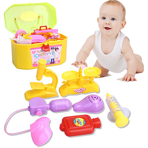 Chinatera Kids Girls 30Pcs Simulation Medical Box Kit Kids Doctor Role Play Set Carry Case Playhouse Toy - Thumbnail 7