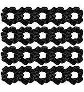 20 Pcs Black Scrunchies, Didder Velvet Scrunchies,Scrunchies for Hair Velvet Hair Scrunchies,Larg...