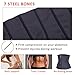 MISS MOLY Latex Waist Trainer Corset for Weight Loss Underbust Waist Shaper Sport Girdle Black