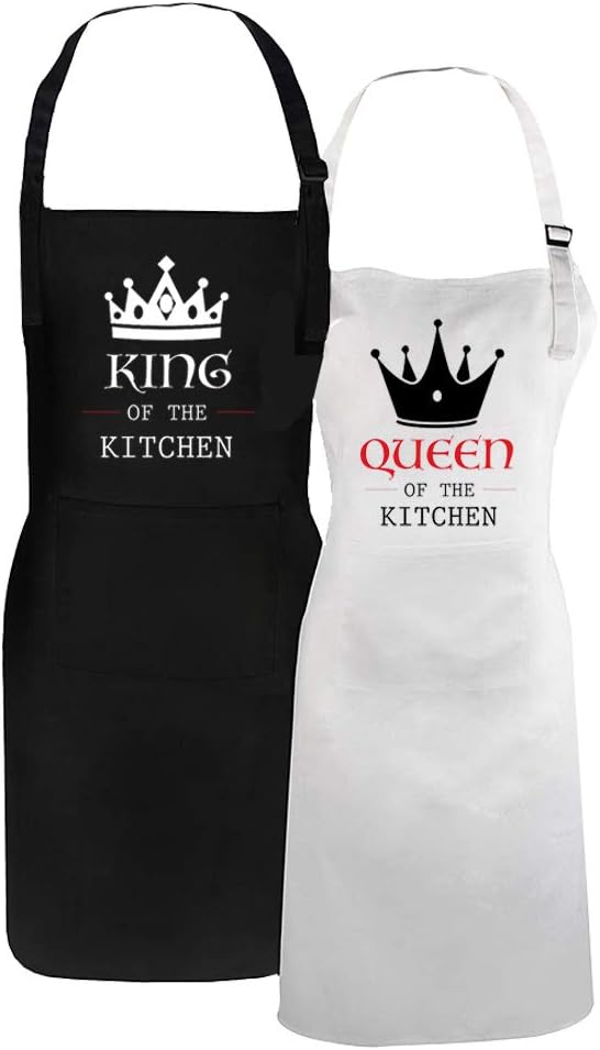 KMCH Mr. and Mrs. Aprons Wedding Newlywed Couples Aprons
