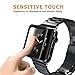 Amoner iWatch Screen Protector 42mm, [3D Full Coverage] [Anti-Scratch] [High Definition] Tempered Glass Screen Protector for Apple Watch 42mm Series 3/2/1 (Black)