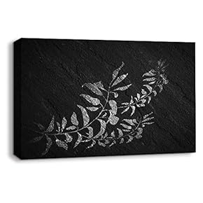 Canvas Wall Art Sports Abstract Black Painting Artwork for Home Prints Framed - 12x18 inches