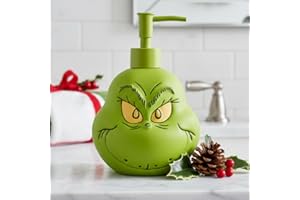 Dr. Seuss The Grinch Holiday Christmas Soap/Lotion/Hand Sanitizer Resin Pump Dispenser, 18.28 Ounces, (Officially Licensed Product) by Franco Collectibles