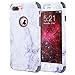 iPhone 7 Plus Case, Dexnor Dual Layer Hybrid Marble Hard Case Full Body Anti Scratch Shock-Absorbing Protective Case for iPhone 7 Plus 5.5’’ - Gray