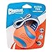 Chuckit! Ultra Tug Dog Toy - Ultra Ball on a Durable Nylon Cord Handle - Fetch and Tug-of-War Toy for Dogs - Size Large - For Breeds 60-100 lbs - 3-inch Diameter - Orange and Blue