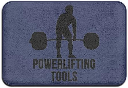 Bathroom Rug Mat Contour Rug Toilet Floor Rug Flannel Bath Shower Mat Powerlifting Tools Square Carpet