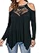 MIHOLL Cold Shoulder Tops for Women Long Sleeve Shirts Halter Neck Flowy Loose Blouse Tunic (Medium, Black)
