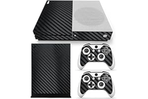 Gam3Gear Vinyl Decal Protective Skin Cover Sticker for Xbox One S Console & Controller (NOT Xbox One Elite/One/One X) - Black Carbon Fiber
