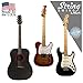 String Swing Guitar Hanger - Holder for Electric Acoustic and Bass Guitars - Stand Accessories Home or Studio Wall - Musical Instruments Safe Without Hard Cases - Black Heavy Duty Steel BCC11K 2-Pack