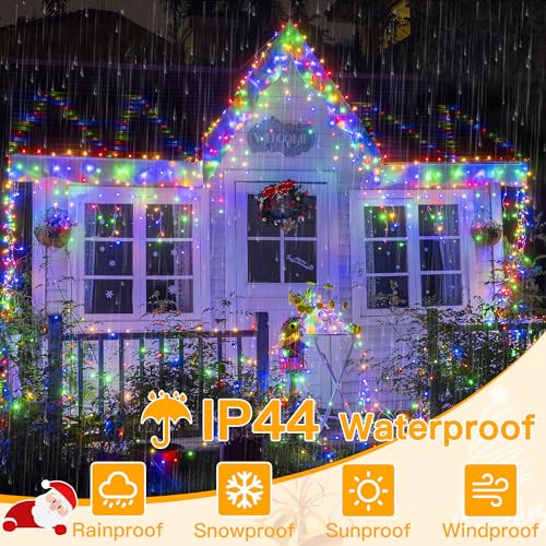 Ollny Icicle Lights Outdoor 306LED 25FT, Color Changing Christmas Light