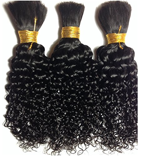 Natural Curly Kinky Human Hair for Tree Braids, Brazilian Knots, Etc. 16