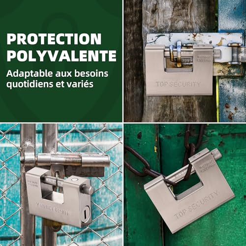 Nestling Heavy Duty Outdoor Padlock – Safety Key Padlock, Waterproof and Corrosion Resistant, 5 Keys, 1.1 kg, Suitable for Containers, Warehouses, Motorcycles, etc. (94 mm)