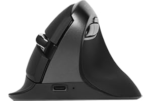 DELUX Wireless Vertical Mouse Rechargeable, 2.4G Small Silent Ergonomic Mouse Bluetooth, 6 Buttons and 4000 DPI, Computer Opt