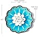 Incense Holder - Porcelain Decorative Flower Incense Stick Holder Burner Bowl - Ceramic Incense Ash Catcher Tray (Light Blue)