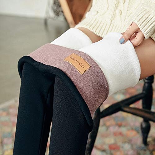 Leggings Women's Autumn and Winter, Plus Velvet high Waist Warm Pants, Cotton Cropped Pants